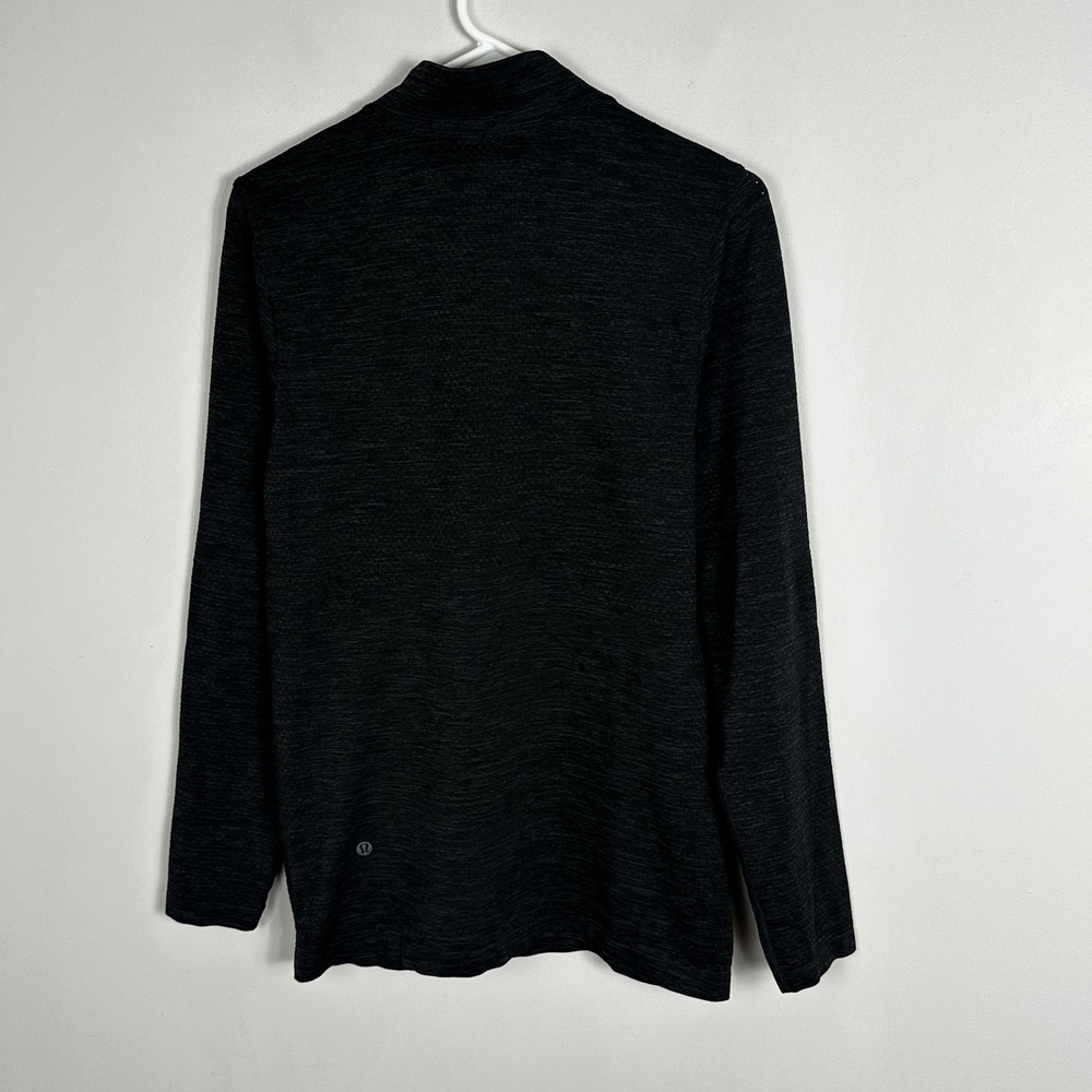 Lululemon Mens Metal Vent Tech Half Zip Black Long Sleeve Run Reflective Small - Picture 7 of 13